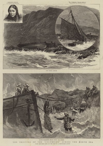 La deriva de la Columbine a través del Mar del Norte de William Lionel Wyllie